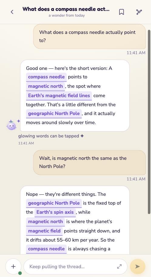 Acorn — a question growing follow-up threads